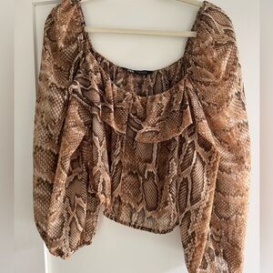 Zara Snake Print Women's Top